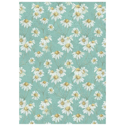 Selection 8 Rice Paper A6 Backgrounds Daisy Art