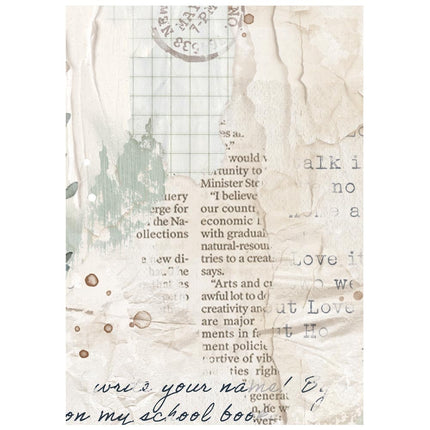 Selection 8 Rice Paper A6 Backgrounds Secret Diary