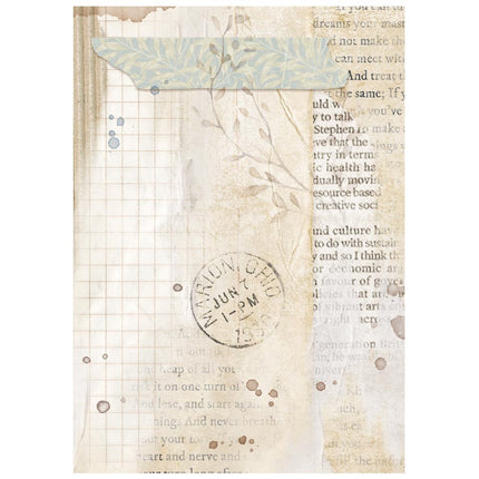 Selection 8 Rice Paper A6 Backgrounds Secret Diary