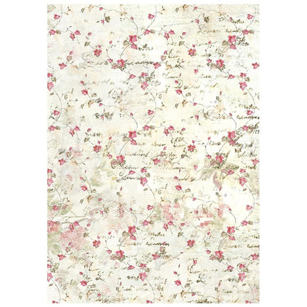 Printed 8 Rice paper A6 backgrounds selection for Art and Craft - Winter Magic 