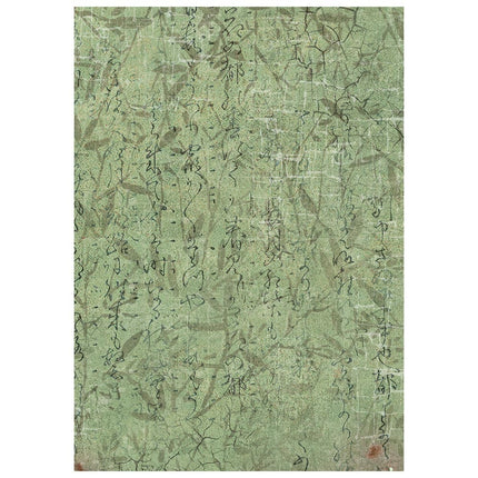 Printed 8 Rice paper A6 backgrounds selection for Art and Craft - Oriental Garden 