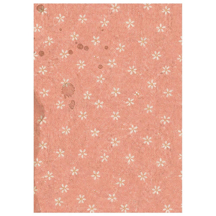 Printed 8 Rice paper A6 backgrounds selection for Art and Craft - Cozy Family