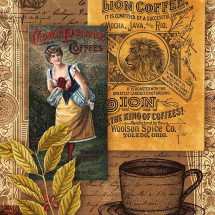 Morning Brew Coffee Collage Rice Paper A4Morning Brew Coffee Collage Rice Paper A4