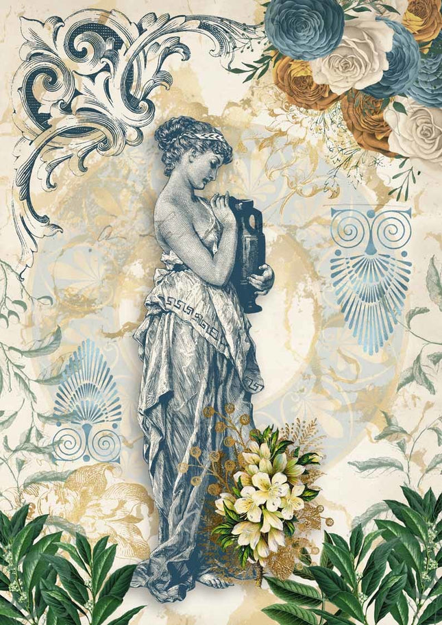 Grecian Goddess with Urns Rice Paper A4Grecian Goddess with Urns Rice Paper A4