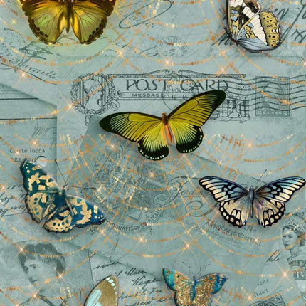 Painted Butterflies on Postcards A4Painted Butterflies on Postcards A4