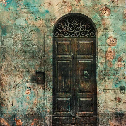 Antique Door with Scrollwork II A3Antique Door with Scrollwork II A3