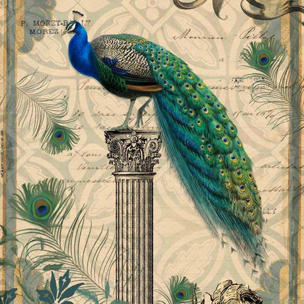 Peacock on a Pedestal A3Peacock on a Pedestal A3