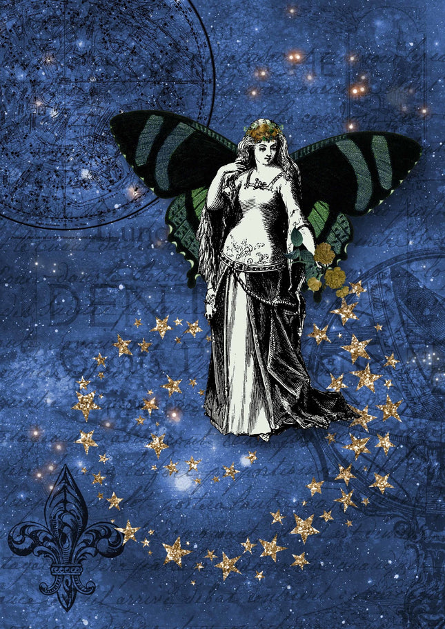 Blue Cosmic Fairy A4Blue Cosmic Fairy A4