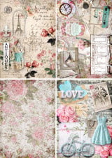 Decoupage Queen Shabby 4 Pack A3