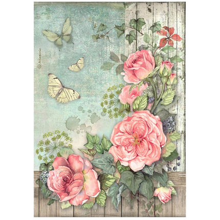 Selection 6 Rice paper A4 - House of Roses