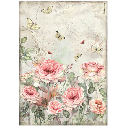 Selection 6 Rice paper A4 - House of Roses