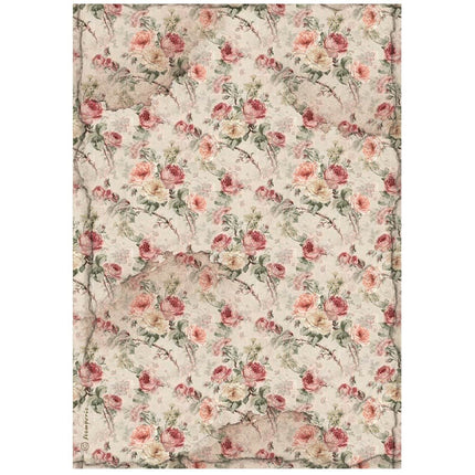 A4 Rice paper pack - House of Roses fabric