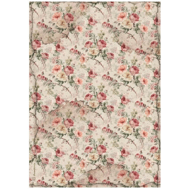 A4 Rice paper pack - House of Roses fabric