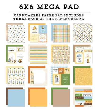 Winnie The Pooh Baby 6x6 Inch Cardmakers Mega Pad