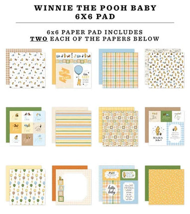 Winnie The Pooh Baby 6x6 Inch Paper Pad