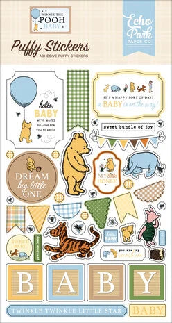Echo Park Winnie The Pooh Baby Puffy Stickers
