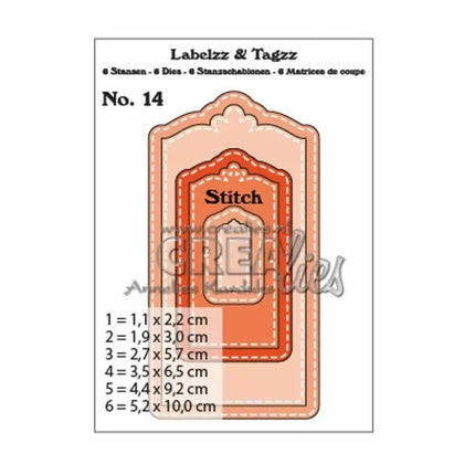 Crealies Labels & Tags no,14