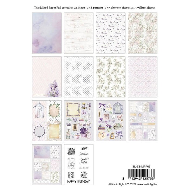 Studio Light • Essentials mixed paper pad pattern paper Nr.3