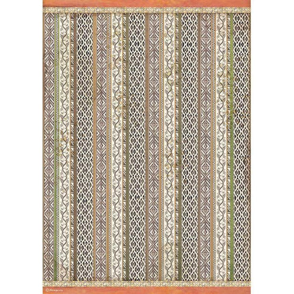 A3 Rice paper packed - Amazonia tribal texture