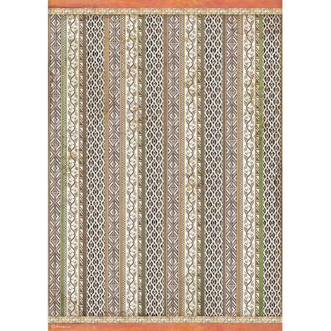 A3 Rice paper packed - Amazonia tribal texture