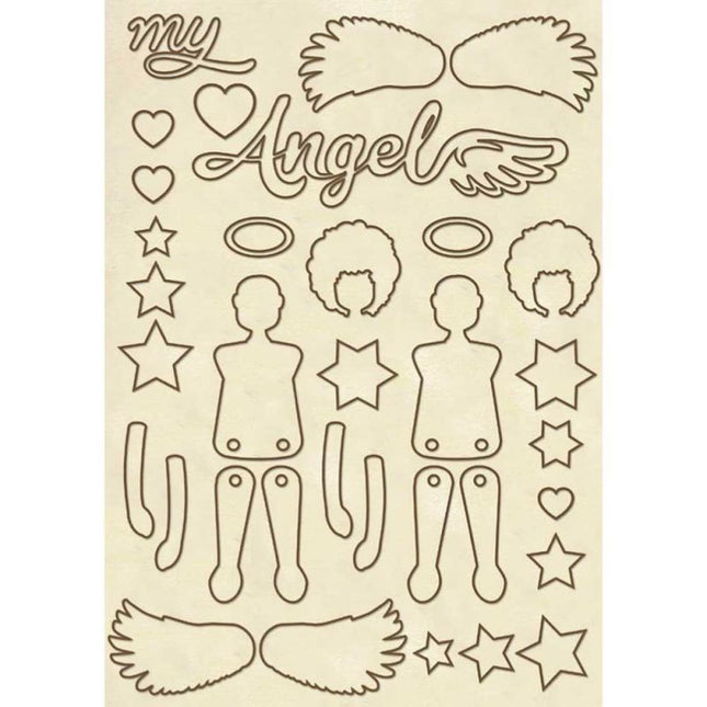 Wooden frame A5 - Angel baby