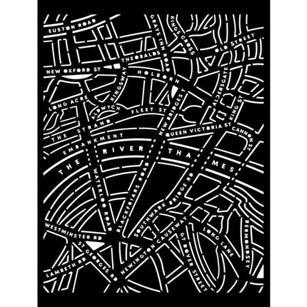Thick stencil cm 20X25 - Our way street map