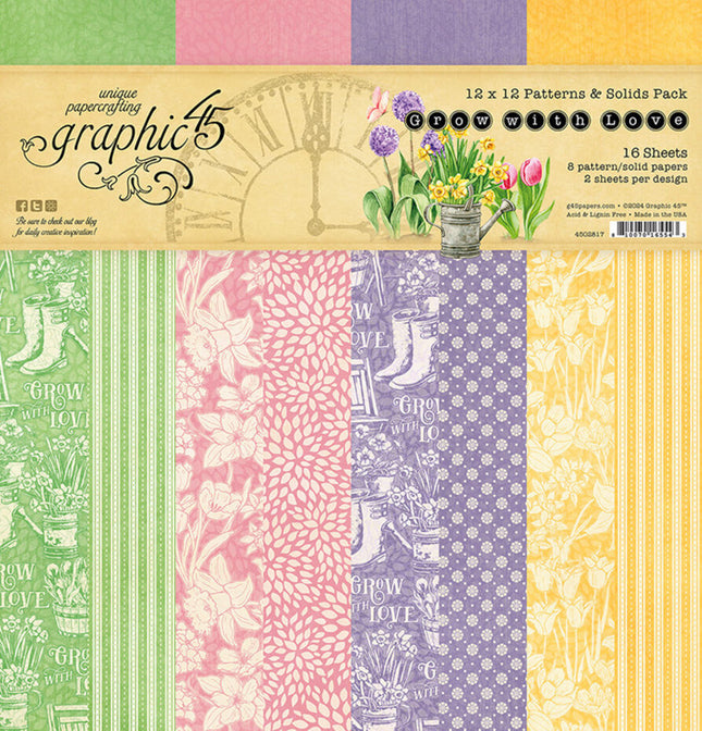 Grow with Love 12x12 Inch Patterns & Solids Pack