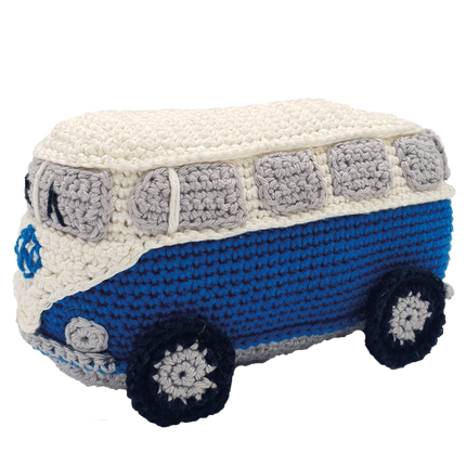 Crochet Kit Retro Blue Bus - Amigurumi DIY Kit