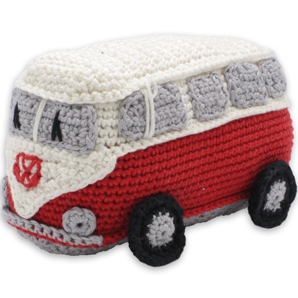 Crochet Kit Retro Red Bus - Amigurumi DIY Kit