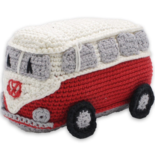 Crochet Kit Retro Red Bus - Amigurumi DIY Kit