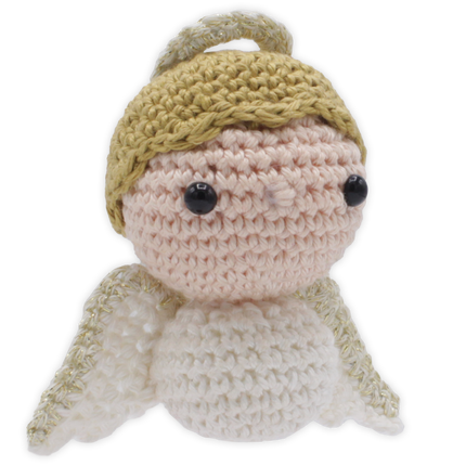 Crochet Kit Mini Angel Ornament - Amigurumi DIY Kit