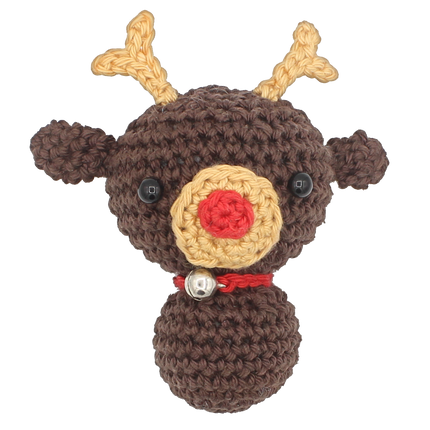Crochet Kit Mini Reindeer Ornament - Amigurumi DIY Kit