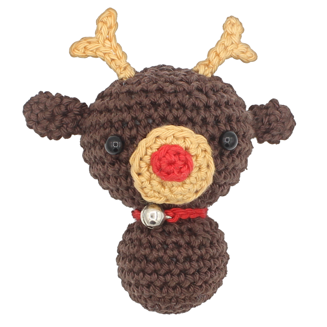 Crochet Kit Mini Reindeer Ornament - Amigurumi DIY Kit