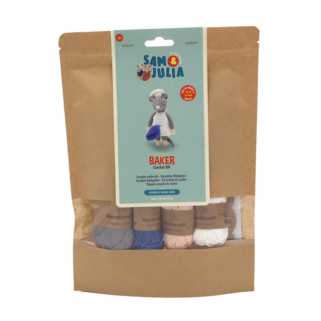 Crochet Kit Baker Mouse - Amigurumi DIY Kit