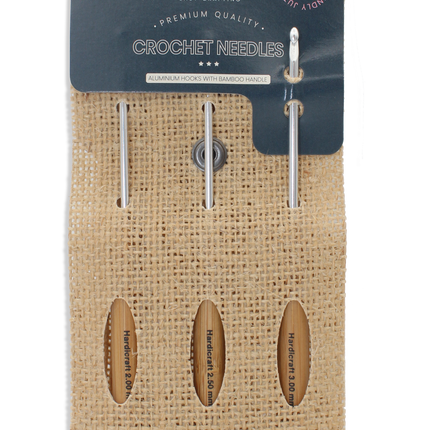 Häkelnadel-Set mit ergonomischem Bambusgriff – 2,0 / 2,5 / 3,0 mm