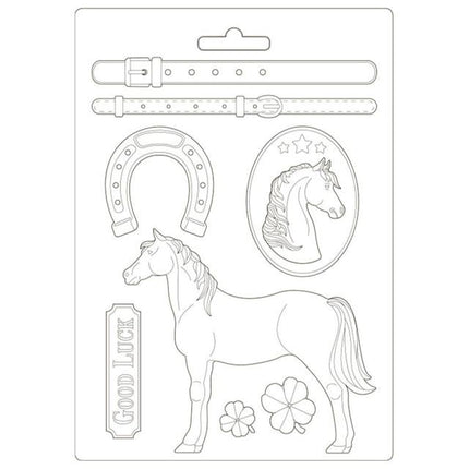 Soft Mould A4 - Romantic Horses