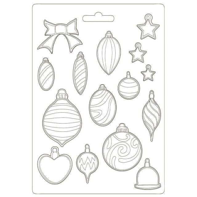 Soft Mould A4 - Romantic Christmas balls