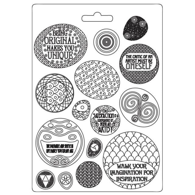 Soft Mould A4 - Klimt rounded patterns