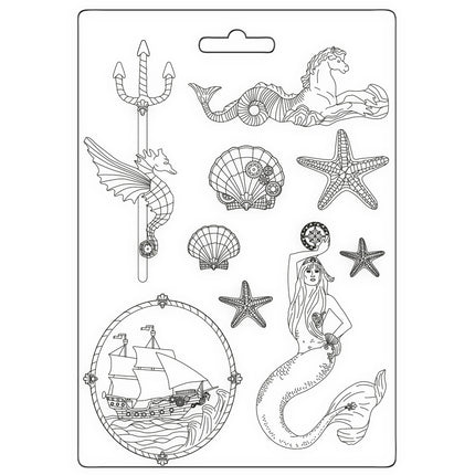Soft Mould A4 - Songs of the Sea mermaid