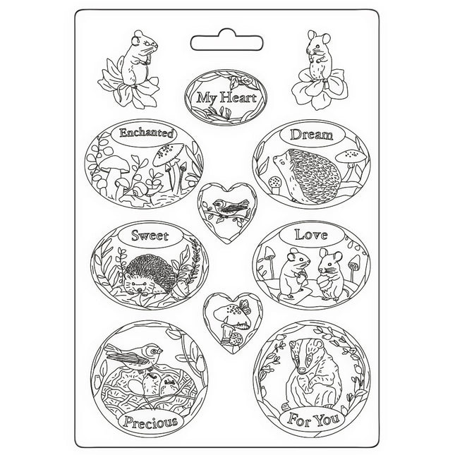 Soft Mould A4 - Woodland oval plates