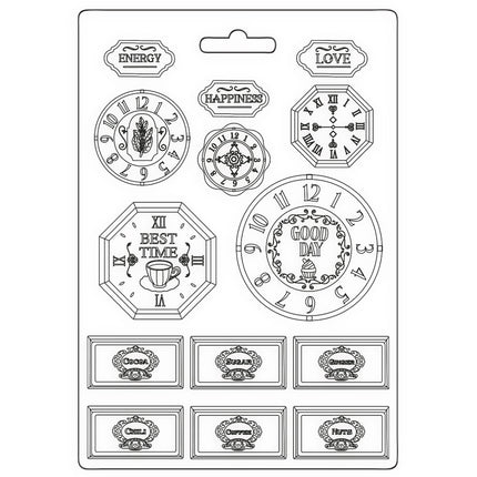 Soft Mould A4 - Coffee and Chocolate clocks