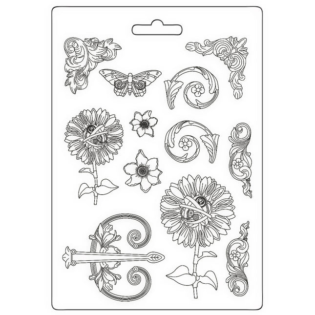 Soft mould A4 - Sir Vagabond in Fantasy World mechanical sunflower