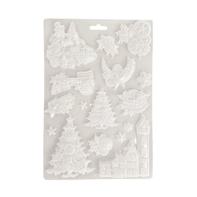 Soft Mould A4 - Gear up for Christmas trees and elements