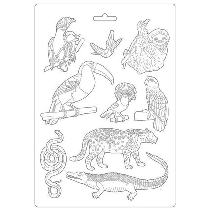 Soft Mould A4 - Amazonia animals