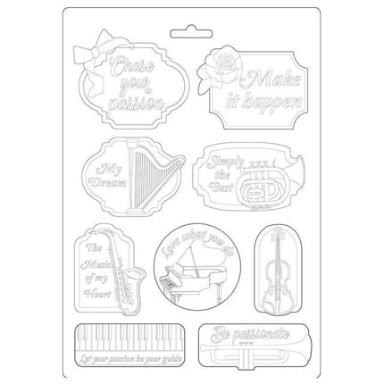 Soft Mould A4 - Passion music and tag