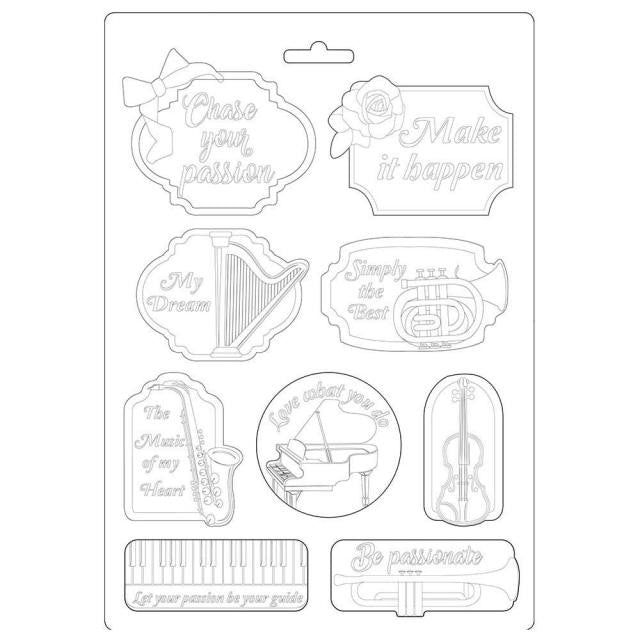 Soft Mould A4 - Passion music and tag