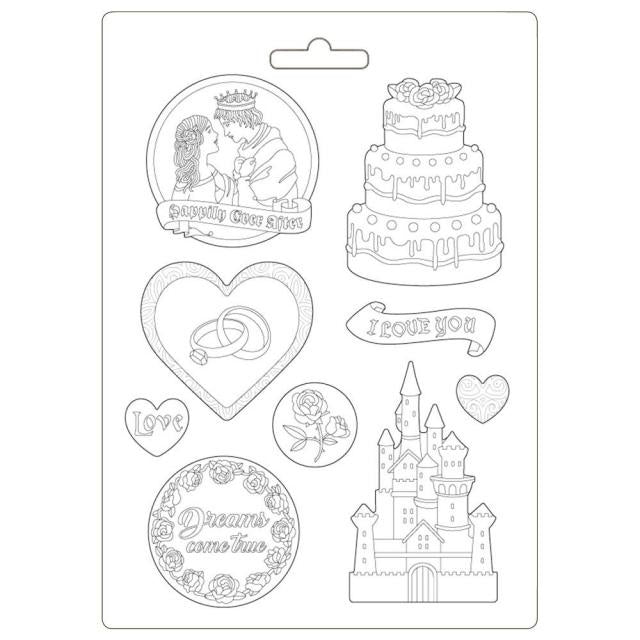 Soft Mould A4 - Sleeping Beauty castle and cake