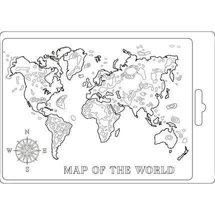 Soft Mould A5 - Map of the world