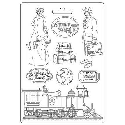 Soft Mould A5 - Around the world train