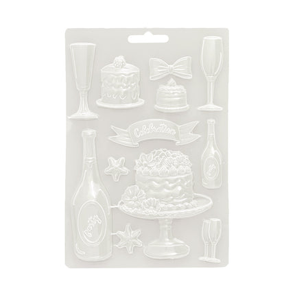 Soft Mould A5 - Masquerade flute and cakes